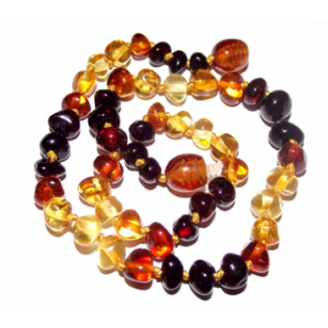 Amber Necklace Screw Clasp (BTNS Rainbow)