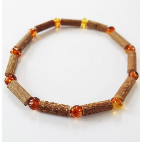 Hazelwood & Amber Anklet (Cognac)