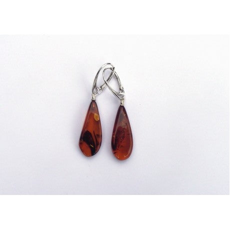 Baltic Amber Earrings (AEL Cognac)