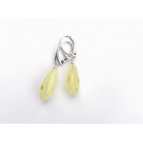 Baltic Amber Earrings (AEL White)