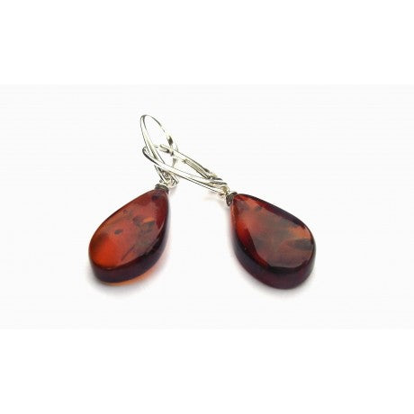 Baltic Amber Earrings (AES Cognac)