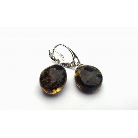 Baltic Amber Earrings (AES Green)