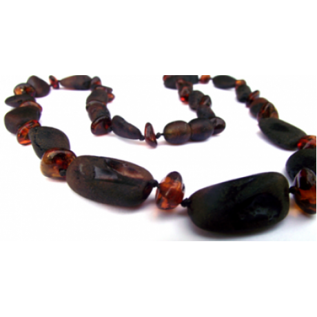 Raw Baltic Amber Necklace (ANRD Cognac)