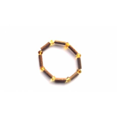 Hazelwood & Amber Anklet (Honey) (Baroque)